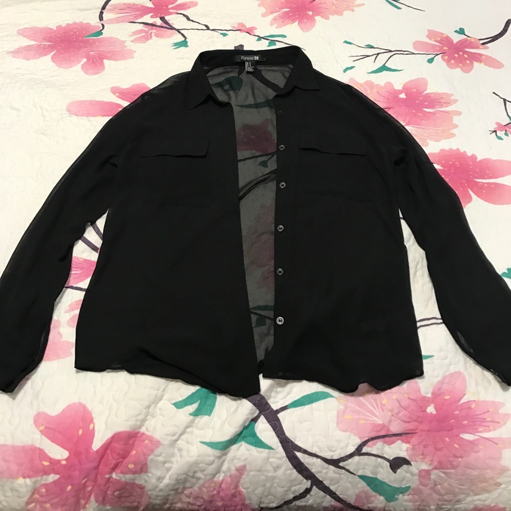 Black sheer shirt